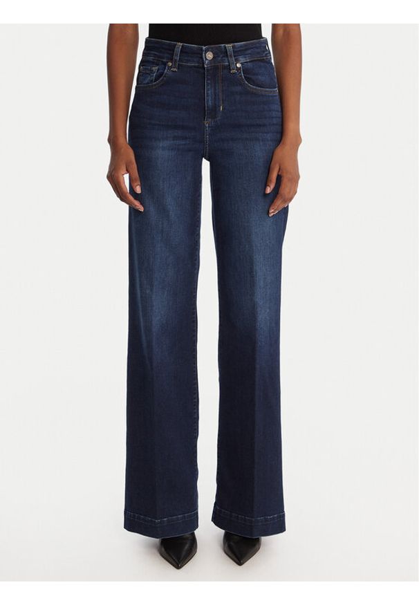 Liu Jo Jeansy UF5068 DS615 Granatowy Wide Leg. Kolor: niebieski