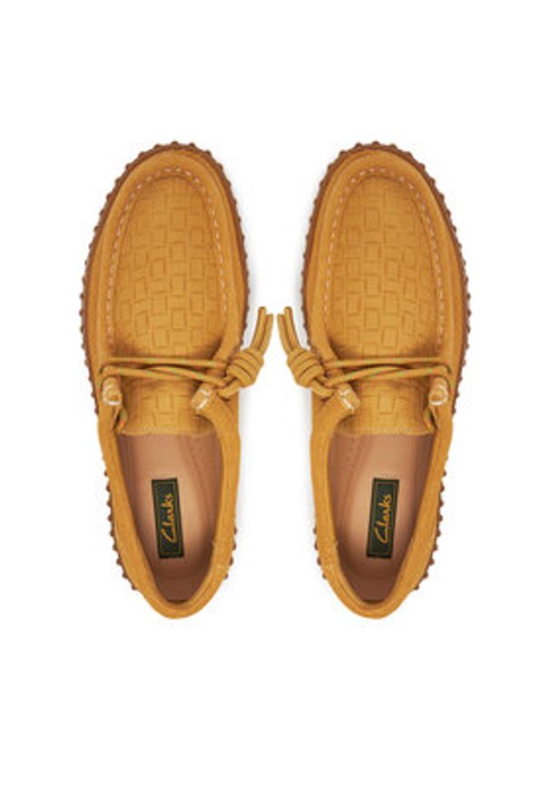 Clarks Półbuty Torhill Bee 26181188 Złoty. Kolor: złoty. Materiał: zamsz, skóra