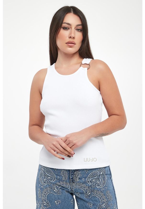 Liu Jo - Top damski prążkowany LIU JO. Materiał: prążkowany