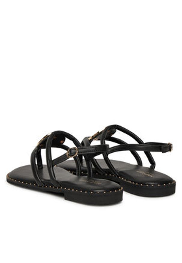 Nine West Sandały 123AL1754 Czarny. Kolor: czarny. Materiał: materiał, syntetyk