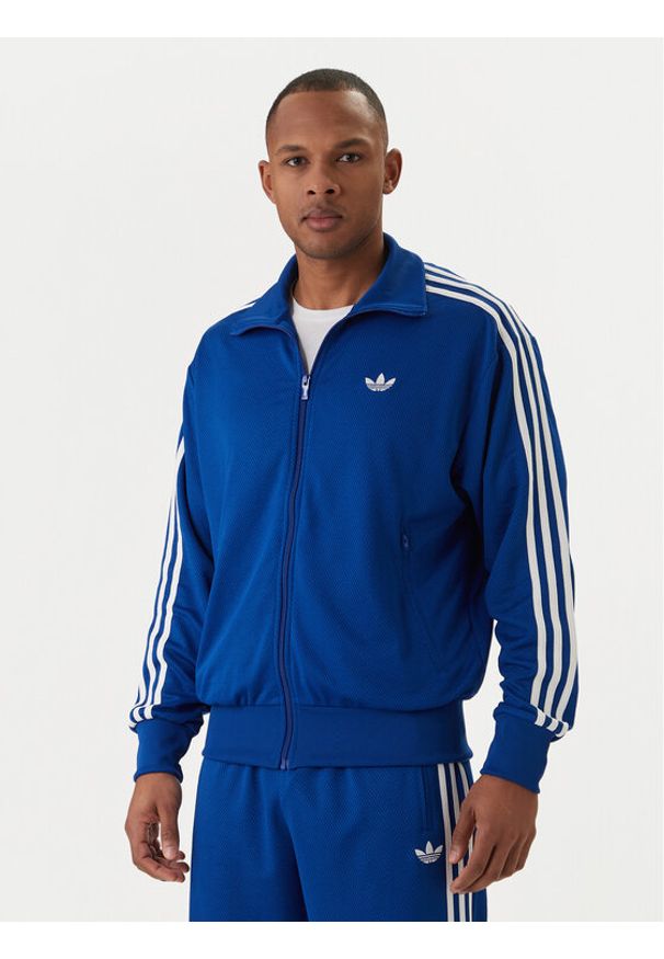 Adidas - adidas Bluza adicolor Firebird KE0790 Niebieski Loose Fit. Kolor: niebieski. Materiał: syntetyk