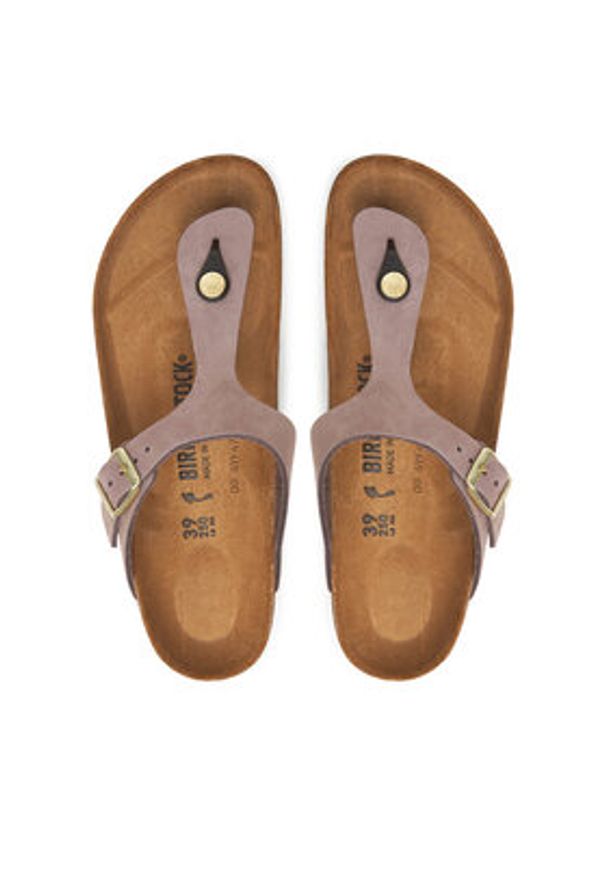 Birkenstock Japonki Gizeh 1029495 Beżowy. Kolor: beżowy. Materiał: skóra, nubuk