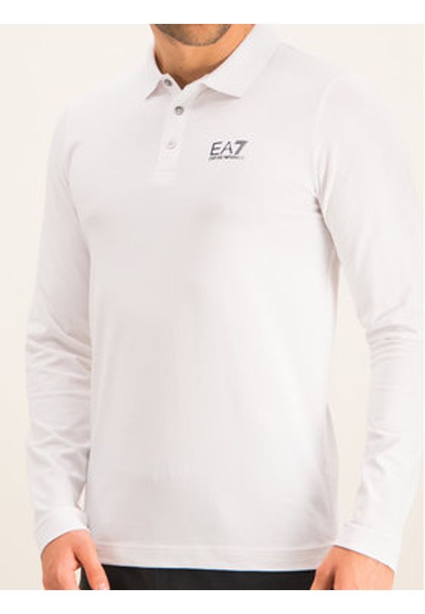 EA7 Emporio Armani Polo 8NPF05 PJM5Z 1100 Biały Regular Fit. Typ kołnierza: polo. Kolor: biały. Materiał: bawełna