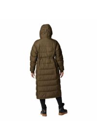 columbia - Płaszcz Puchowy Columbia Pike Lake Ii Long Jacket Damski Zimowy. Kolor: zielony. Materiał: syntetyk, puch. Sezon: zima