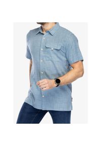 ROYAL ROBBINS - Koszula turystyczna męska Royal Robbins Hempline Spaced SS. Kolor: niebieski