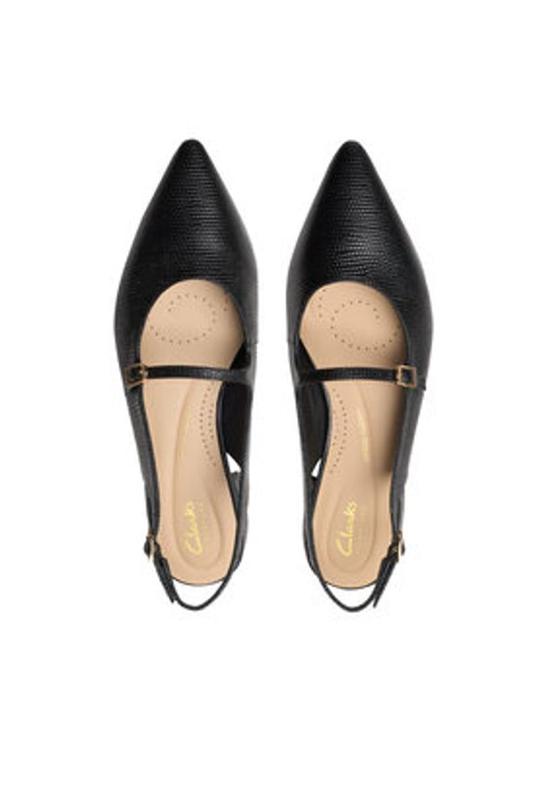 Clarks Baleriny Sensa15 Shine 26181314 Czarny. Kolor: czarny. Materiał: skóra