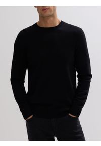 Reserved - Wełniany sweter z dodatkiem kaszmiru - czarny. Kolor: czarny. Materiał: wełna, kaszmir