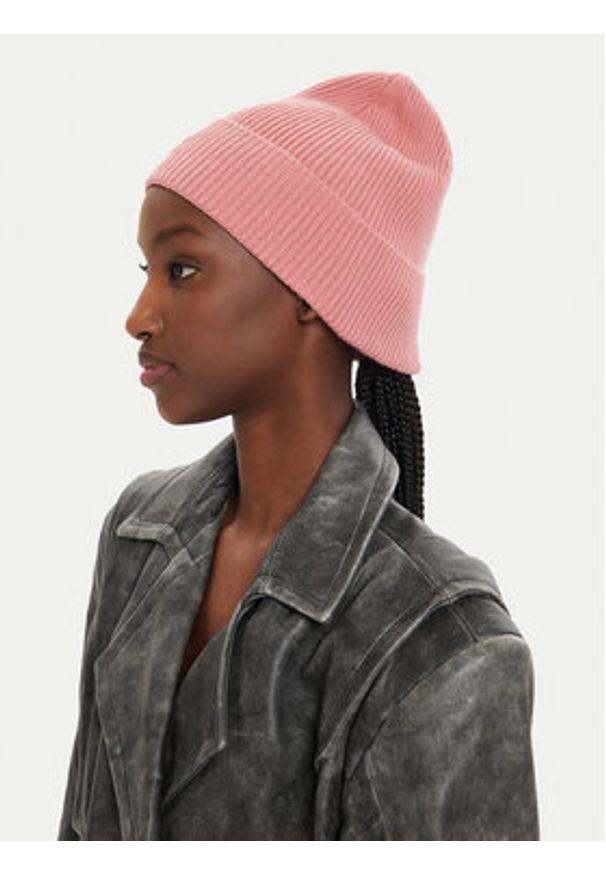 Calvin Klein Czapka Embroidery Fine K60K612590 Różowy. Kolor: różowy. Materiał: bawełna, materiał