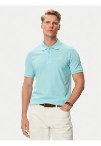 Beverly Hills Polo Club Polo P-SS26M-P42560 Turkusowy Regular Fit. Typ kołnierza: polo. Kolor: turkusowy. Materiał: bawełna #1