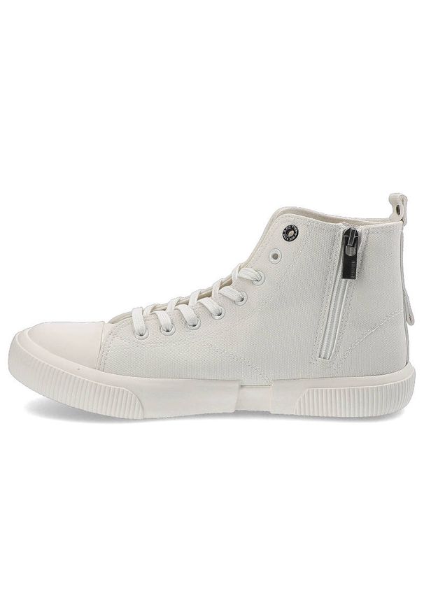 Big-Star - Białe Sneakersy Big Star Męskie Wygodne Obuwie. Okazja: na co dzień. Kolor: biały. Materiał: materiał, skóra ekologiczna. Szerokość cholewki: normalna. Wzór: aplikacja, jednolity
