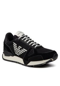 Emporio Armani Sneakersy X4X289 XM499 Q428 Czarny. Kolor: czarny. Materiał: materiał