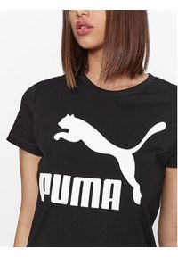 Puma T-Shirt Classics Logo 530076 Czarny Regular Fit. Kolor: czarny. Materiał: bawełna #4