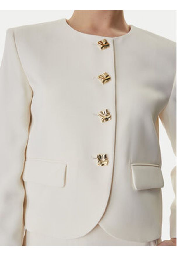 Marella Marynarka Falesia 2613041063 Écru Regular Fit. Materiał: syntetyk