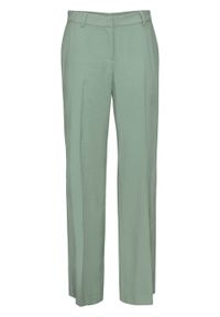 Spodnie z szerokimi nogawkami bonprix zielony pastelowy. Kolor: zielony #1
