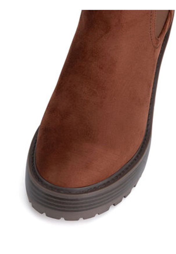 Nine West Botki WFA3374-1 Brązowy. Kolor: brązowy. Materiał: materiał