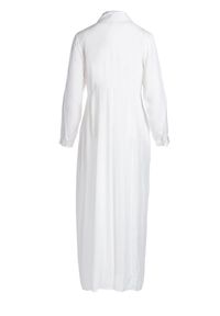 Renee - Biała Sukienka Hillcrest. Kolor: biały. Długość rękawa: długi rękaw. Typ sukienki: koszulowe. Długość: maxi