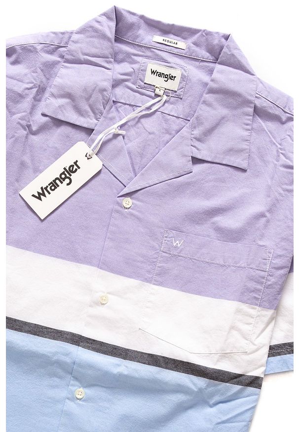 Wrangler - KOSZULA MĘSKA WRANGLER SS RESORT SHIRT CERULEAN W5907BUVT 112129665