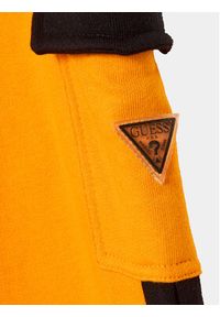 Guess Spodnie dresowe N3YQ12 KA6R3 Pomarańczowy Regular Fit. Kolor: pomarańczowy. Materiał: bawełna #3