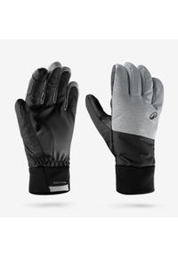 WEDZE - Rękawice narciarskie dla dorosłych Wedze 100. Kolor: czarny, szary, wielokolorowy. Materiał: tkanina, futro, syntetyk. Sezon: zima. Sport: narciarstwo #2