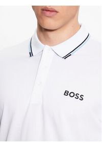 BOSS - Boss Polo 50469094 Biały Regular Fit. Typ kołnierza: polo. Kolor: biały. Materiał: bawełna, syntetyk