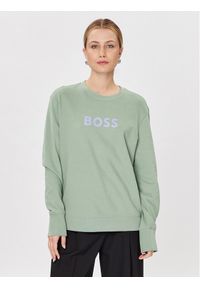 BOSS - Boss Bluza C_Ella 50468357 Zielony Relaxed Fit. Kolor: zielony. Materiał: bawełna