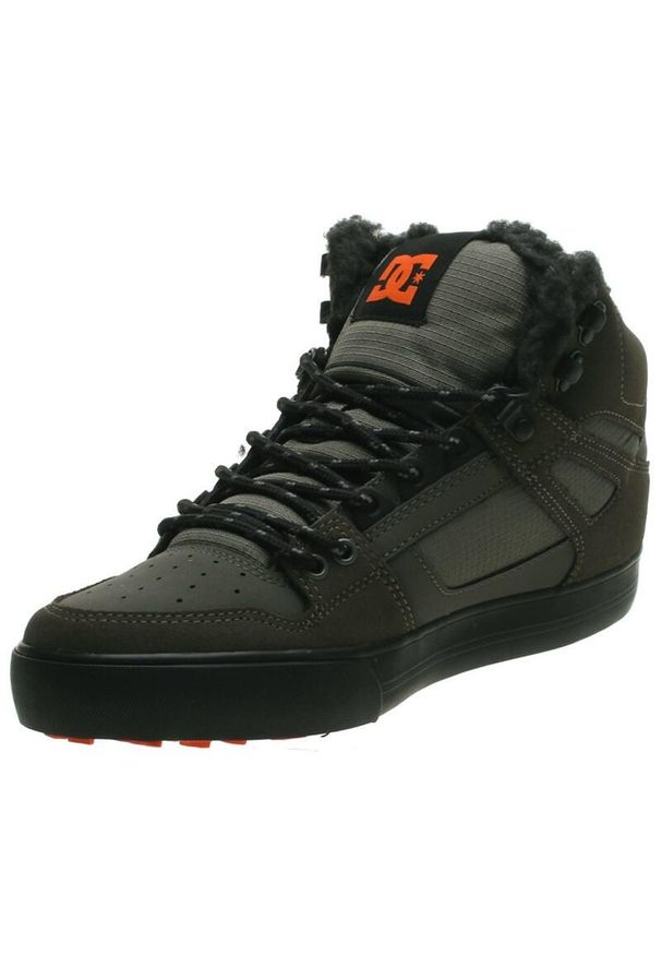 DC Shoes - Buty do chodzenia męskie DC Pure Hightop WC Wnt. Zapięcie: sznurówki. Kolor: zielony, pomarańczowy, wielokolorowy. Materiał: skóra, materiał. Szerokość cholewki: normalna. Sport: turystyka piesza