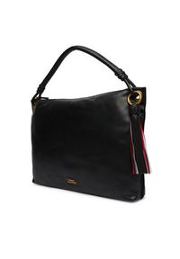 TOMMY HILFIGER - Tommy Hilfiger Torebka Th Statement Leather Bag AW0AW18621 Czarny. Kolor: czarny. Materiał: skórzane #5