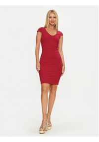 Marciano Guess Sukienka codzienna 4YGK23 6375Z Czerwony Bodycon Fit. Okazja: na co dzień. Kolor: czerwony. Materiał: wiskoza. Typ sukienki: bodycon, proste. Styl: casual