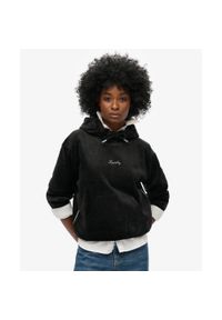 Superdry - Luźna bluza z kapturem z aksamitu Country Club. Typ kołnierza: kaptur. Kolor: czarny #1