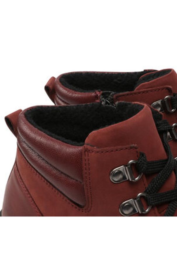 Go Soft Trzewiki WI23-WARUNA-03 Bordowy. Kolor: czerwony. Materiał: skóra