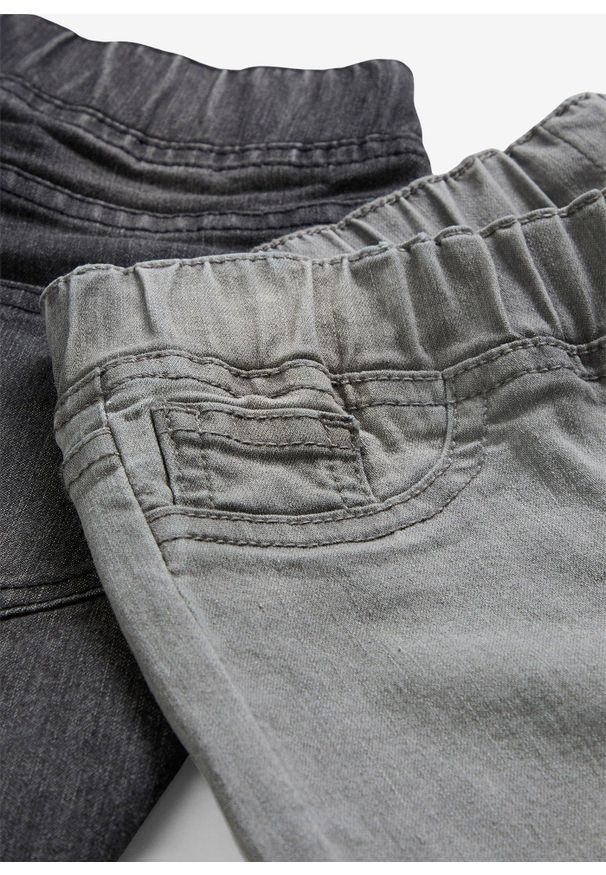 bonprix - Jegginsy mid waist (2 pary). Kolor: czarny