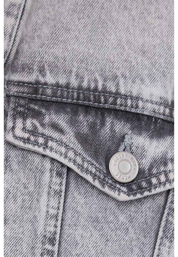 Noisy may - Noisy May Kurtka jeansowa damska kolor szary przejściowa. Okazja: na co dzień. Kolor: szary. Materiał: jeans. Styl: casual