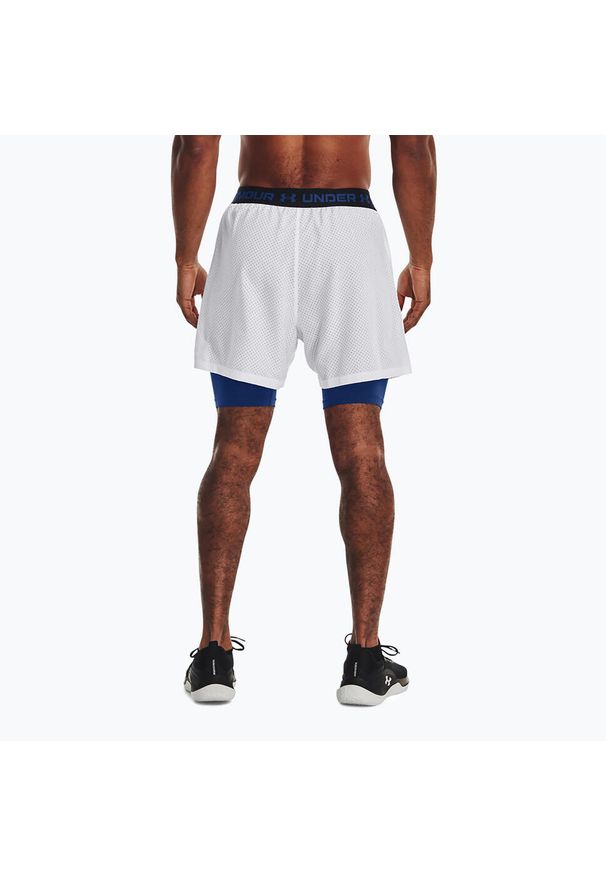 Spodenki fitness męskie Under Armour Vanish Wvn 2In1 Vent Sts. Kolor: biały. Sport: fitness