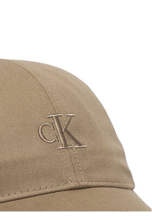 Calvin Klein Czapka z daszkiem Monogram Embroidery Baseball Cap LV04K5024G Beżowy. Kolor: beżowy. Materiał: bawełna