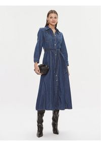 Marella Sukienka jeansowa Alarico 2413221044 Granatowy Regular Fit. Kolor: niebieski. Materiał: bawełna #1