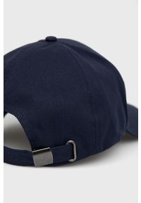 Jack & Jones czapka bawełniana kolor granatowy z aplikacją. Kolor: niebieski. Materiał: bawełna. Wzór: aplikacja #3