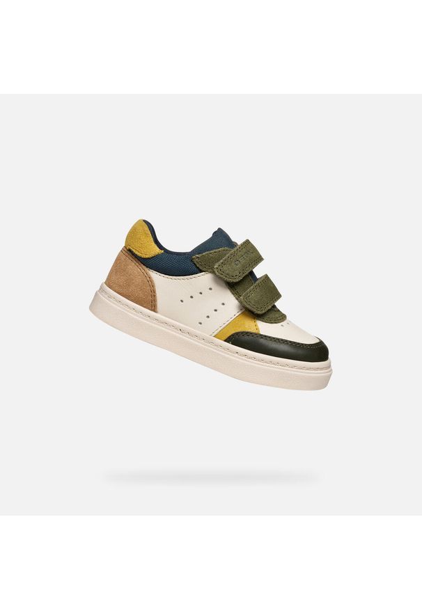 Geox - Buty GEOX B NASHIK BOY Wielokolorowy. Okazja: na co dzień. Kolor: zielony, biały, wielokolorowy. Materiał: tkanina, skóra