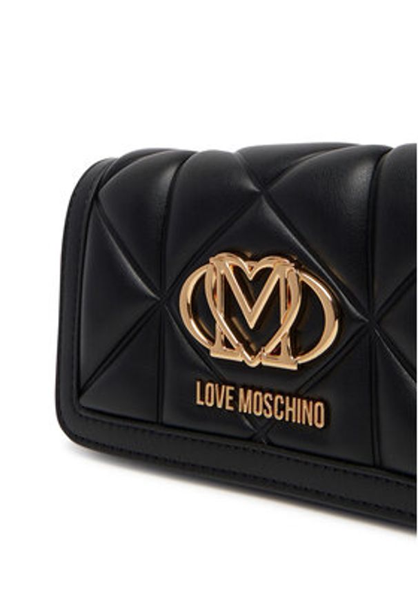 Love Moschino - LOVE MOSCHINO Torebka JC5640PP1NLC0000 Czarny. Kolor: czarny. Materiał: skórzane