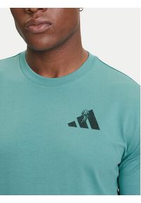 Adidas - adidas T-Shirt Yay Sports Verbiage Graphic JY1830 Turkusowy Regular Fit. Kolor: turkusowy. Materiał: bawełna #4