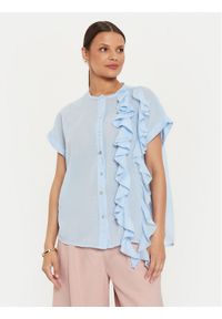 ViCOLO Bluzka TB2815 Niebieski Regular Fit. Kolor: niebieski. Materiał: bawełna #1