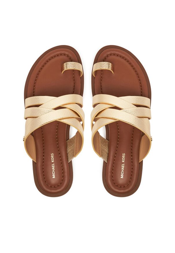 MICHAEL Michael Kors Japonki Nora 40S5NOFS1M Złoty. Kolor: złoty. Materiał: skóra