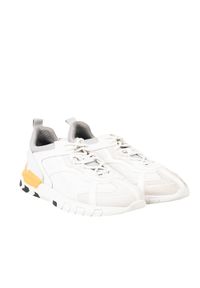 Geox Sneakersy "Grecale B" | U028ZB 04622 | Mężczyzna | Biały. Kolor: biały. Materiał: tkanina, skóra. Wzór: aplikacja #1