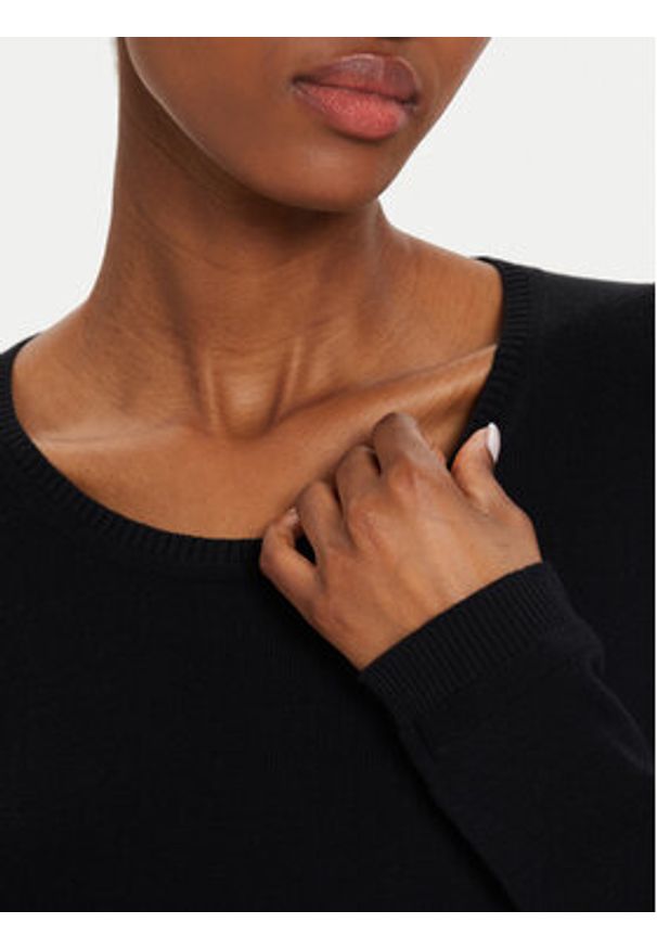 United Colors of Benetton - United Colors Of Benetton Sweter 1091D1M08 Granatowy Regular Fit. Kolor: czarny. Materiał: bawełna