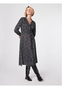Simple Sukienka koszulowa SUD514-03 Czarny Regular Fit. Kolor: czarny. Materiał: wiskoza. Typ sukienki: koszulowe #4