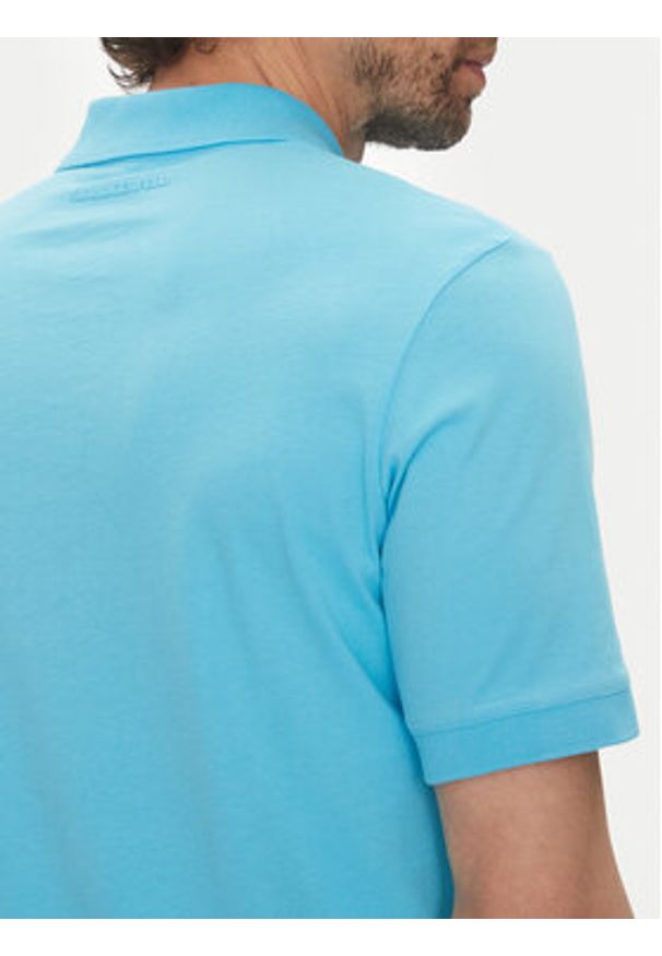 Karl Lagerfeld - KARL LAGERFELD Polo 745710 552224 Niebieski Regular Fit. Typ kołnierza: polo. Kolor: niebieski. Materiał: bawełna