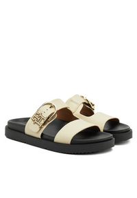TOMMY HILFIGER - Tommy Hilfiger Klapki FW0FW08512 Écru. Materiał: skóra #2