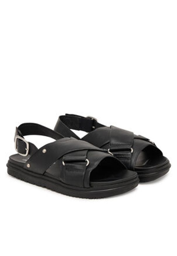 EMU Australia Sandały Faye W13246 Czarny. Kolor: czarny. Materiał: skóra