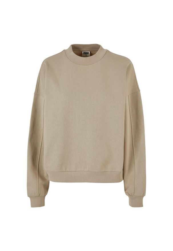 Urban Classics - Sweter Damski Organic Crew Neck Oversized Jumper. Kolor: beżowy