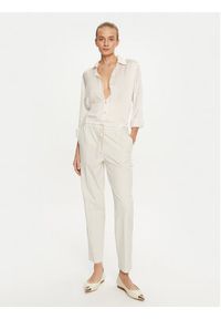 Marella Spodnie materiałowe Cammino 2423136045 Écru Regular Fit. Materiał: syntetyk
