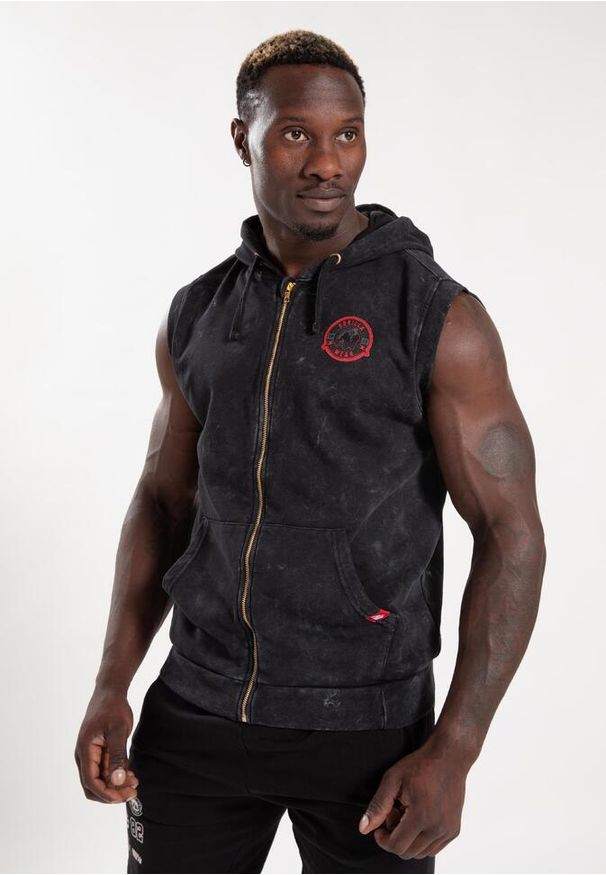 GORILLA WEAR - Silverdale Bluza z kapturem bez rękawów - Czarny. Typ kołnierza: kaptur. Kolor: czarny. Długość rękawa: bez rękawów. Sport: fitness